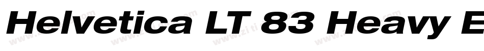 Helvetica LT 83 Heavy Extended Oblique字体转换